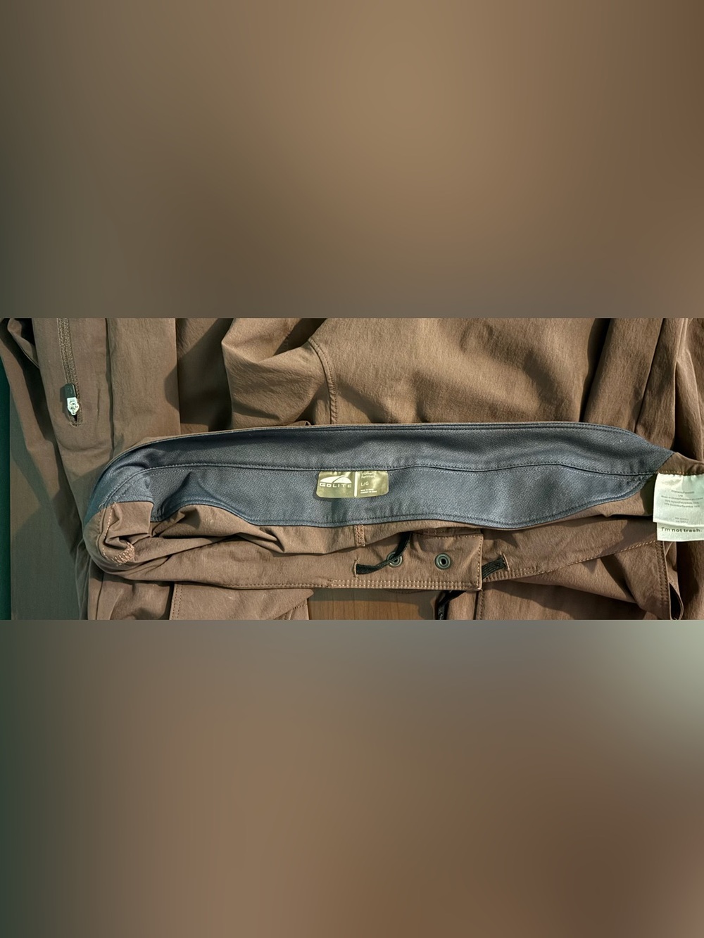 Go Lite Womens Large Brown Outdoor Casual Hiking Pant Reinforced Hemline‎ - Picture 8 of 13